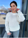 Жіночий вʼязаний светр англійської вʼязки REGLAN