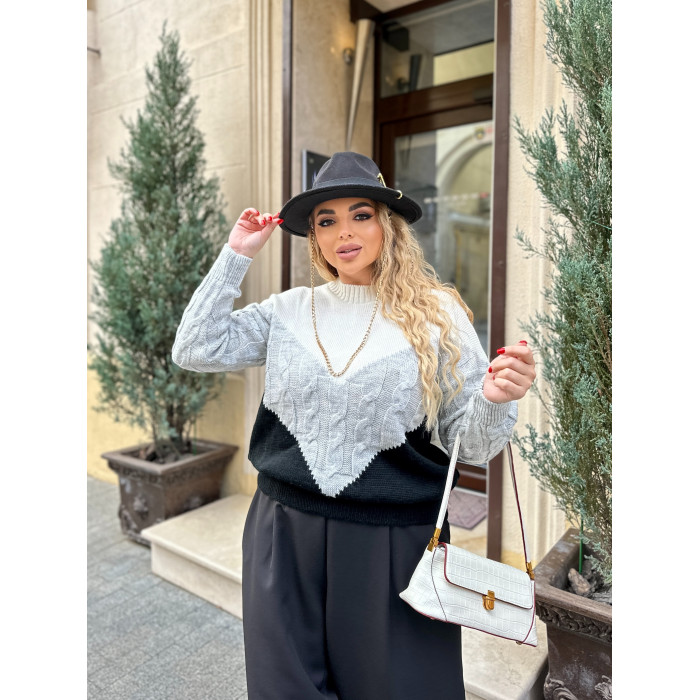 Жіночий вʼязаний теплий светр ZARA