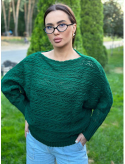 Жіночий вʼязаний ажурний светр AMMI